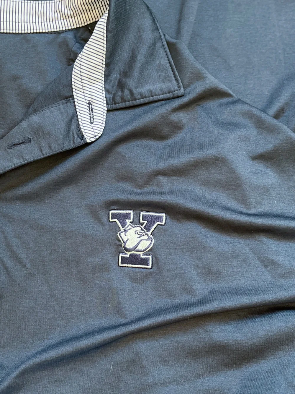 Men’s Yale University Navy Short Sleeve Polo Shirt Size 4X